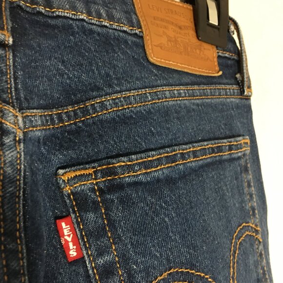LEVIS Premium BIG E Woman Wedgie 27 Jean High Waist Straight Inseam28 Buttonfly - Picture 1 of 12